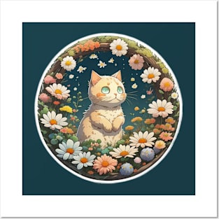 Daisy Framed Kitten Posters and Art